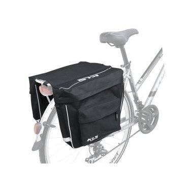 Фото Велосумка на багажник KELLYS ROVER, объем 35л, чёрная, молнии YKK, ROVER YKK