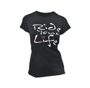 Футболка женская KELLYS  "Ride Your Life", чёрная, XS, Women's Ride Your Life Tshirt Black, XS