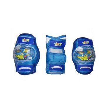 Фото Комплект защиты детский Vinca Sport (наколенники, налокотники, наладонники), синий, VP 32 blue
