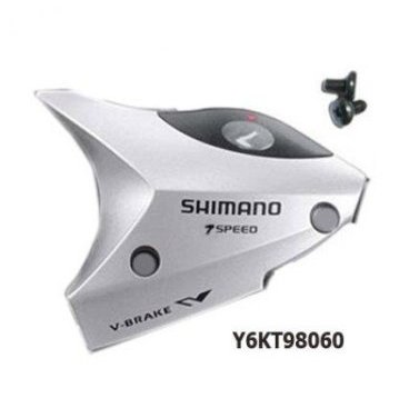 Фото Облицовка шифтера Shimano ST-EF50, 3 скорости (крышка и болты M3х5), серебристый, Y6KT98060