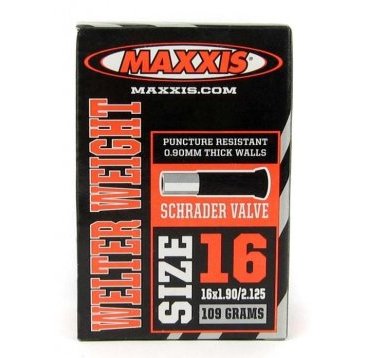 Камера Maxxis Welter Weight, 16x1.9/2.125, ниппель Schrader, автониппель, IB14204000