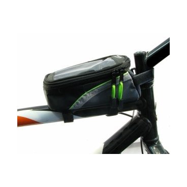 Велосумка на раму Vinca Sport, отделение для телефона, отверстие под наушники, 190х90х95мм, FB 07M black/red