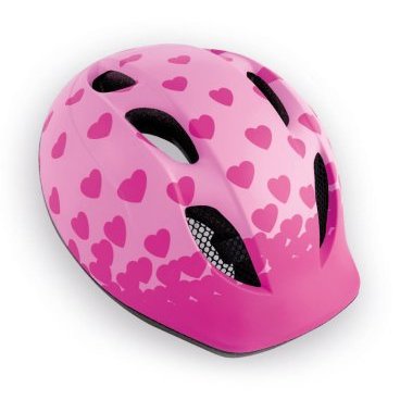 Велошлем детский MET Super Buddy Pink Hearts, розовый