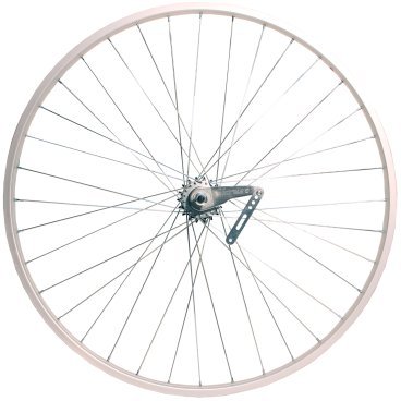 Фото Колесо велосипедное VELOOLIMP, 28", заднее, обод одинарный, алюминий, серебристый, втулка тормозная, ZVK00024