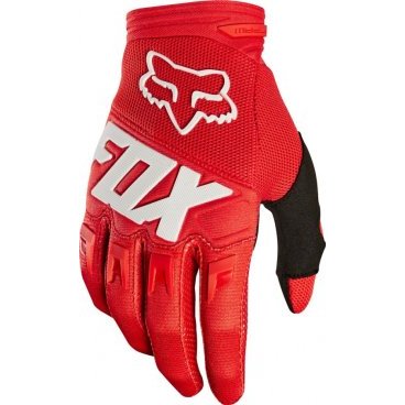 Велоперчатки подростковые Fox Dirtpaw Race Youth Glove, красные, 2018, 19507-003-L