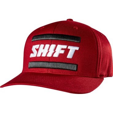 Фото Велобейсболка Shift Black Label Flexfit Hat, темно-красный, 19350-208-L/XL