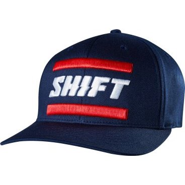 Фото Велобейсболка Shift Black Label Flexfit Hat, синий 2018, 19350-007-L/XL