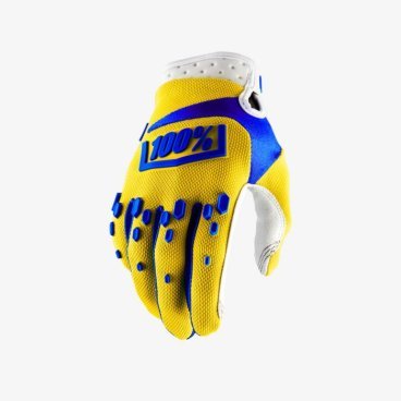 Фото Велоперчатки подростковые 100% Airmatic Youth Glove, желтый, 2018, 10004-004-04