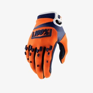 Велоперчатки подростковые 100% Airmatic Youth Glove, оранжево-синий, 2018, 10004-036-04
