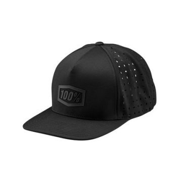 Бейсболка 100% Waxed Snapback Hat, черный, 2018, 20056-001