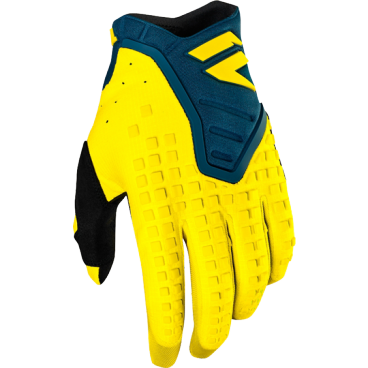 Велоперчатки подростковые Shift White Air Youth Glove, желто-синие, 2019, 19356-079-L