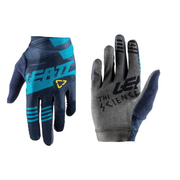 Велоперчатки Leatt DBX 1.0 GripR Glove, синие, 2019, 6019033521