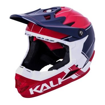 Шлем велосипедный KALI Full Face DOWNHILL/BMX ZOKA Gls, красно-белый 2019, 02-619333