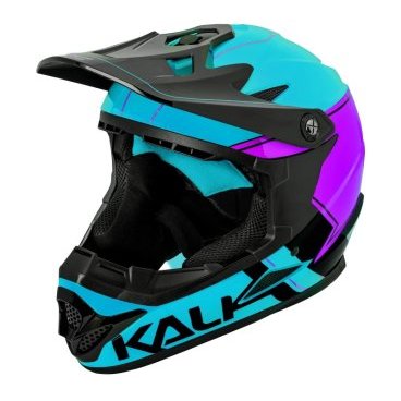 Фото Шлем велосипедный подростковый KALI Full Face DOWNHILL/BMX ZOKA Gls, сине-черный 2019, 02-619323