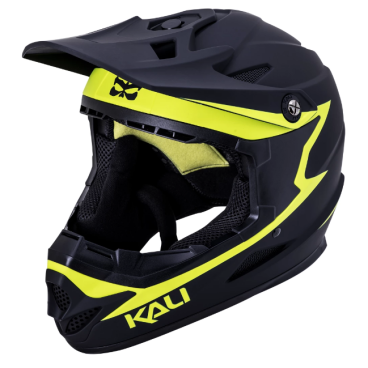 Фото Шлем велосипедный подростковый KALI Full Face DOWNHILL/BMX ZOKA, черно-желтый 2019, 02-417412