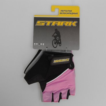 Велоперчатки женские Stark, розово-черные, NC-887