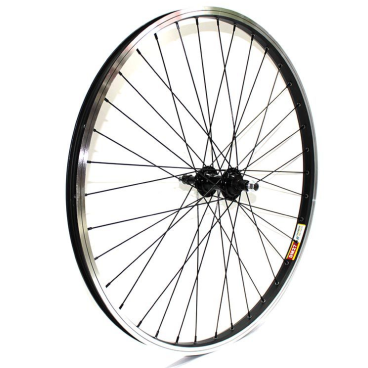 Фото Велосипедное колесо 26", заднее, 36 спиц, алюминий, двойной, втулка для трещотки с гайкой 00-190105