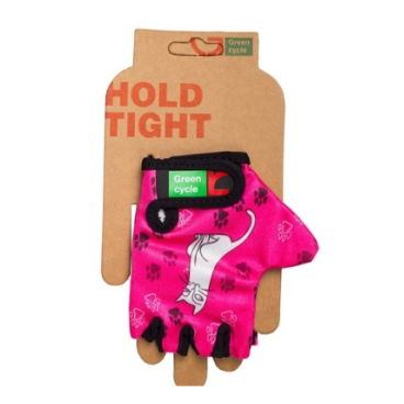 Велоперчатки детские Green Cycle NC-2340-2014, розовые