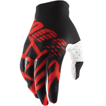 Велоперчатки 100% Celium 2 Glove Black/Red/White, 10009-267-12