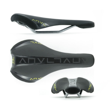 Седло велосипедное ANVL Components Sculpt Saddle, черное, кожа, пена PU, 255 x 130 мм, 255 г, 03.16.18.0101