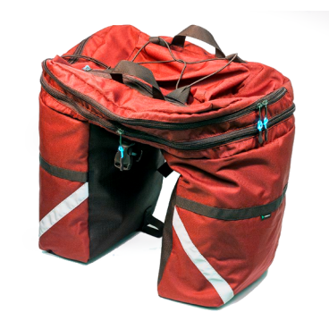 Сумка-штаны TRIX, на багажник, 30-50 л, красный, вр031.050.6.1