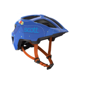 Фото Шлем велосипедный SCOTT Spunto Kid blue/orange onesize, 50-56 см, 2019, 270115-1454