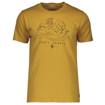 Фото Велофутболка SCOTT 20 Graphic dye, короткий рукав, ochre yellow(желтый), 2019, 270685-6178