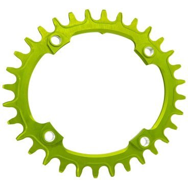 Фото Звезда велосипедная Garbaruk 104 BCD, передняя, Oval, 36T, Green, 5907441503457