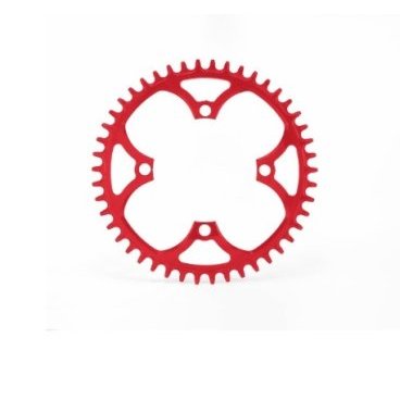 Звезда велосипедная Garbaruk 104 BCD, передняя, Round, 48T, Red, 5907441517546
