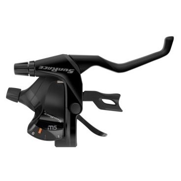 Манетка велосипедная с тормозной ручкой SunRace Dual Lever Trigger M500 Right, 8S, Cable 2100mm, DLM500.R800.0S1