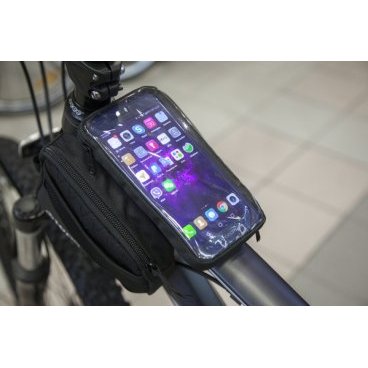 Велосумка LOTUS SH7-P23, на раму, с чехлом для смартфона, черный, LOTUS_SH7-P23