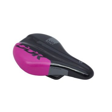 Фото Седло велосипедное DDK D924V, для детских велосипедов, для девочек, черно-розовый, DDK-D924V