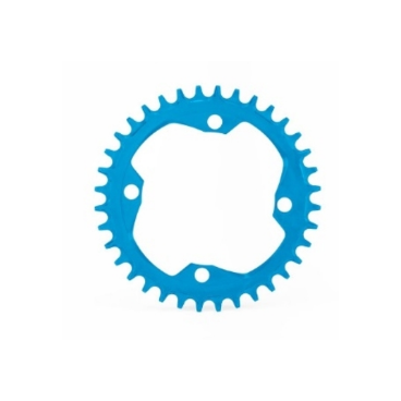 Фото Звезда велосипедная Garbaruk, передняя, 104 BCD Round 36T Blue, 5907441517096