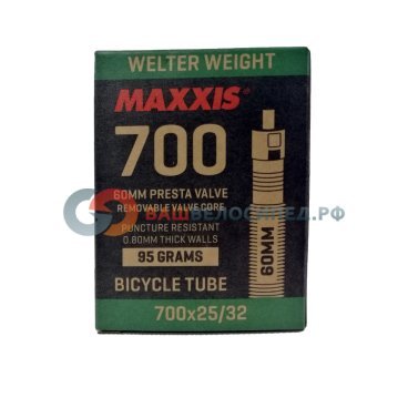 Камера Maxxis Welter Weight, 700x25/32C, ниппель Presta 60 мм, велониппель, IB93836300