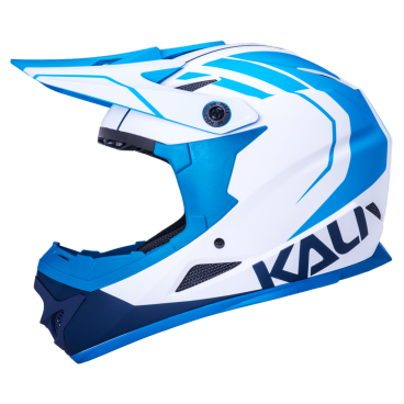 Шлем KALI Full Face DH/BMX KALI Zoka, 6 отверстий, Mat Wht/Blu/Nvy (белый-синий-голубой), ABS, 02-10620145