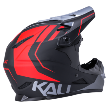Шлем KALI Full Face DH/BMX KALI Zoka YOUTH, 6 отверстий, Mat Blk/Red/Gry (черный-красный-серый), ABS, 02-10620122