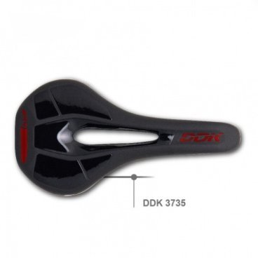 Фото Седло велосипедное DDK-D3735 Race Comfort, стальная рамка, 272х140mm, черное, DDK-D3735