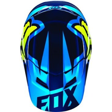 Козырек к велошлему Fox V1 Race Helmet Visor, Blue/Yellow, 15855-026-2XS/S