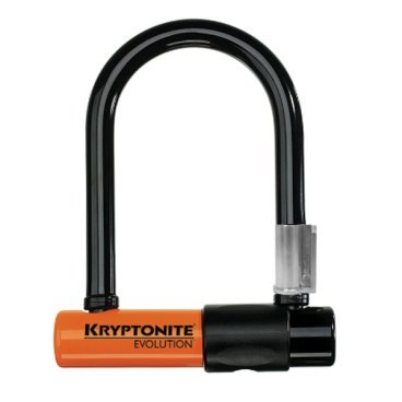Фото Велосипедный замок Kryptonite Evolution Mini-5  w/FlexFrame bracket, U-lock, на ключ, черно-оранжевый, 002062