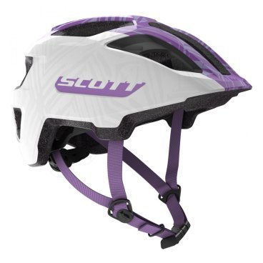 Фото Шлем велосипедный подростковый Scott Spunto Junior (CE), бело-фиолетовый 2020, 275232-2320