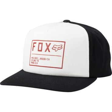 Фото Бейсболка Fox Non Stop Snapback Hat Black/White 2020, 23680-018-OS