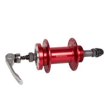 Втулка велосипедная SHUNFENG, задняя, под диск, под трещотку, на эксцентрике, 36 Н, красная, SF-A210R red