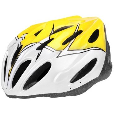Шлем велосипедный Stels MV-20, бело-желтый, LU088822