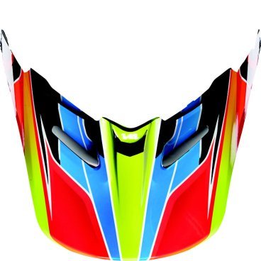 Козырек к велошлему Fox V4 Race Helmet Visor, пластик, Blue/Red, 13197-149-OS