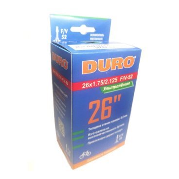 Камера велосипедная DURO, 26x1,75/2,125, 47/57-559, легкая, F/V 52мм, DHB01050