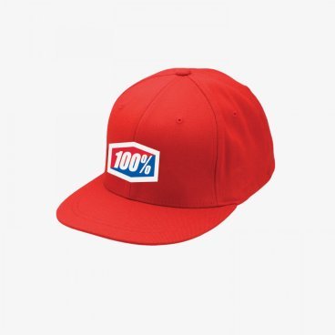 Бейсболка велосипедная 100% Essential J-Fit Flexfit Hat, Red, 20040-003-17