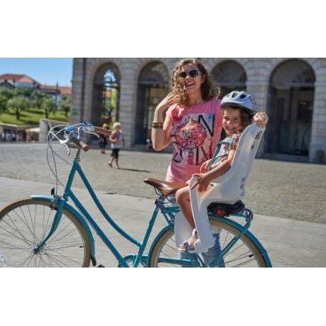 Детское велокресло Polisport GROOVY CFS, на багажник, светло-серое, PLS8406100004