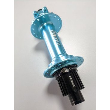 Втулка велосипедная Bitex, для фэтбайка, задняя, под кассету, голубой, FB-MTR12-197LBlue_ShimMS