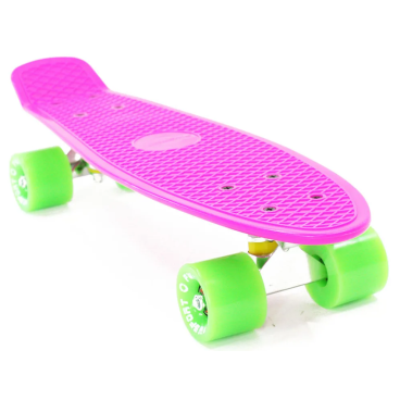 Скейтборд PWS Classic 22", ABEC-7, розовый/зеленый, Classic37755