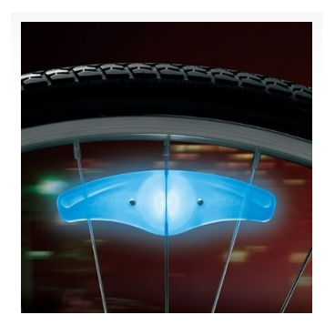 Фонарь велосипедный CAT EYE SL-LD120-WR ORBIT, на спицы, синий, CE5442401
